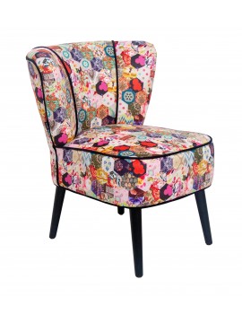Fauteuil Gatsby velours Patchwork